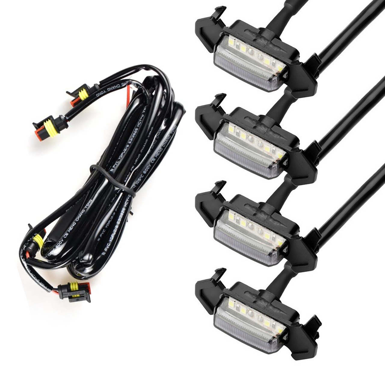 4 white raptor lights