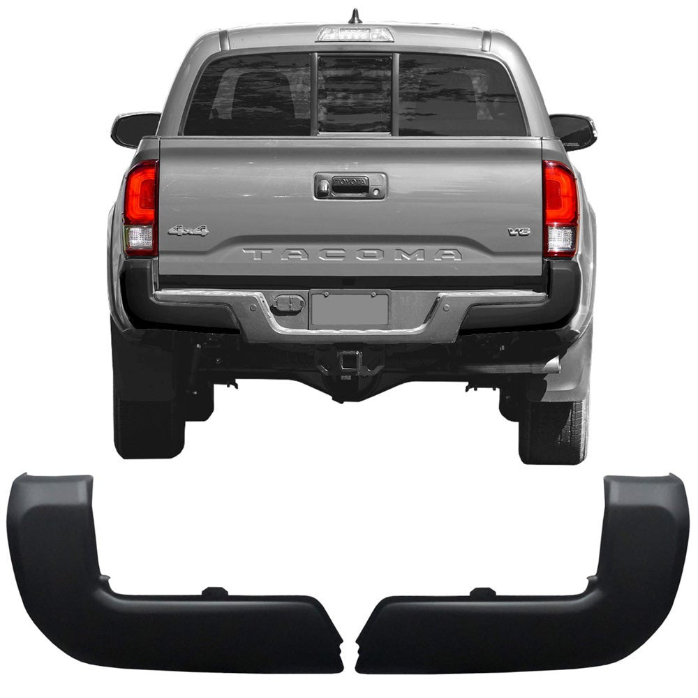 Rear Bumpershellz™ for Chrome Delete Truck Bumper Caps for 2016–2023 Toyota Tacoma