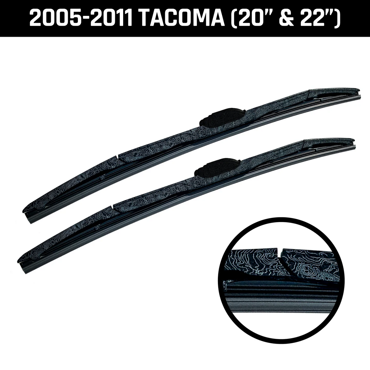 Topographic Wiper Blade Set for 2005–2015 Toyota Tacoma