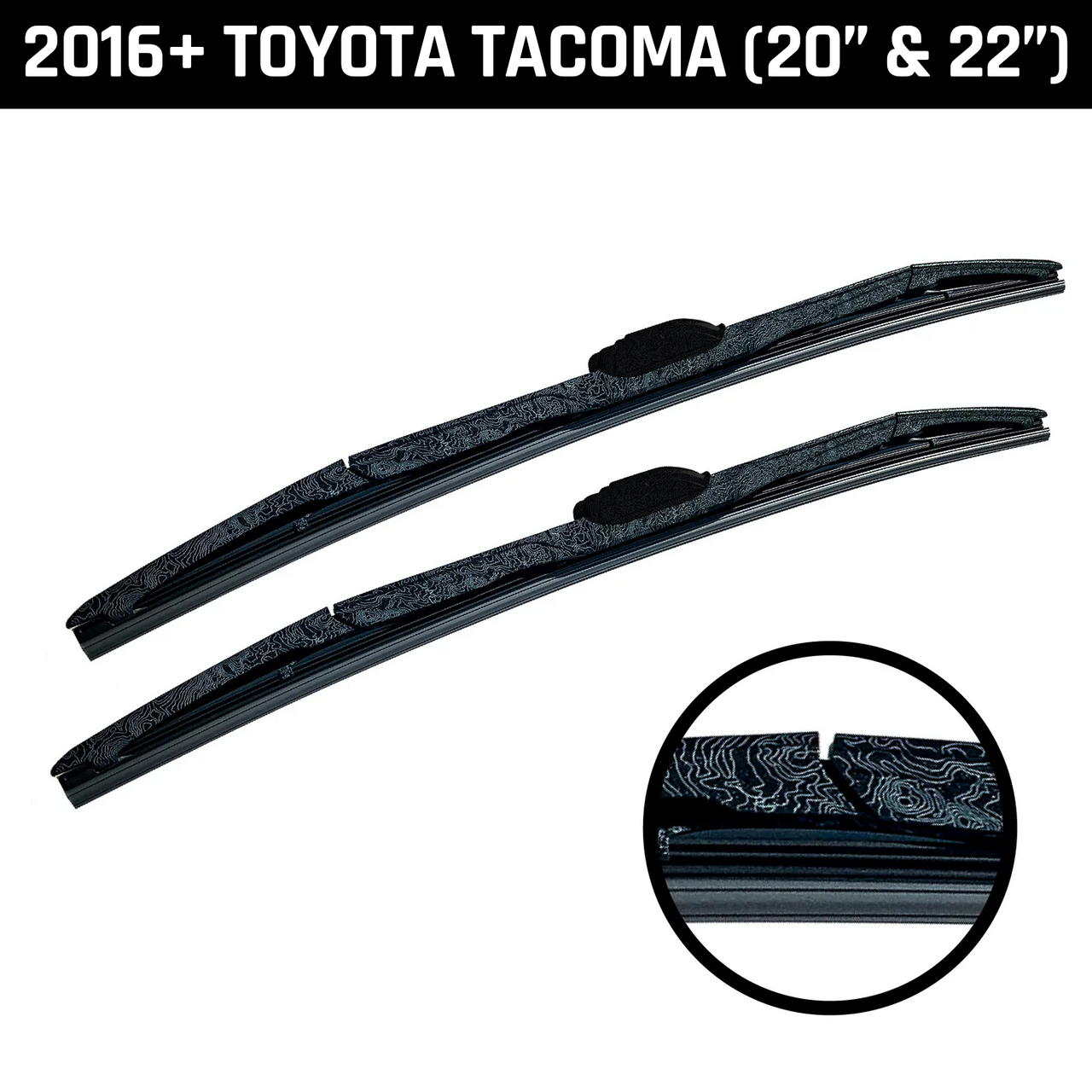 Topographic Wiper Blade Set for 2016–2023 Toyota Tacoma