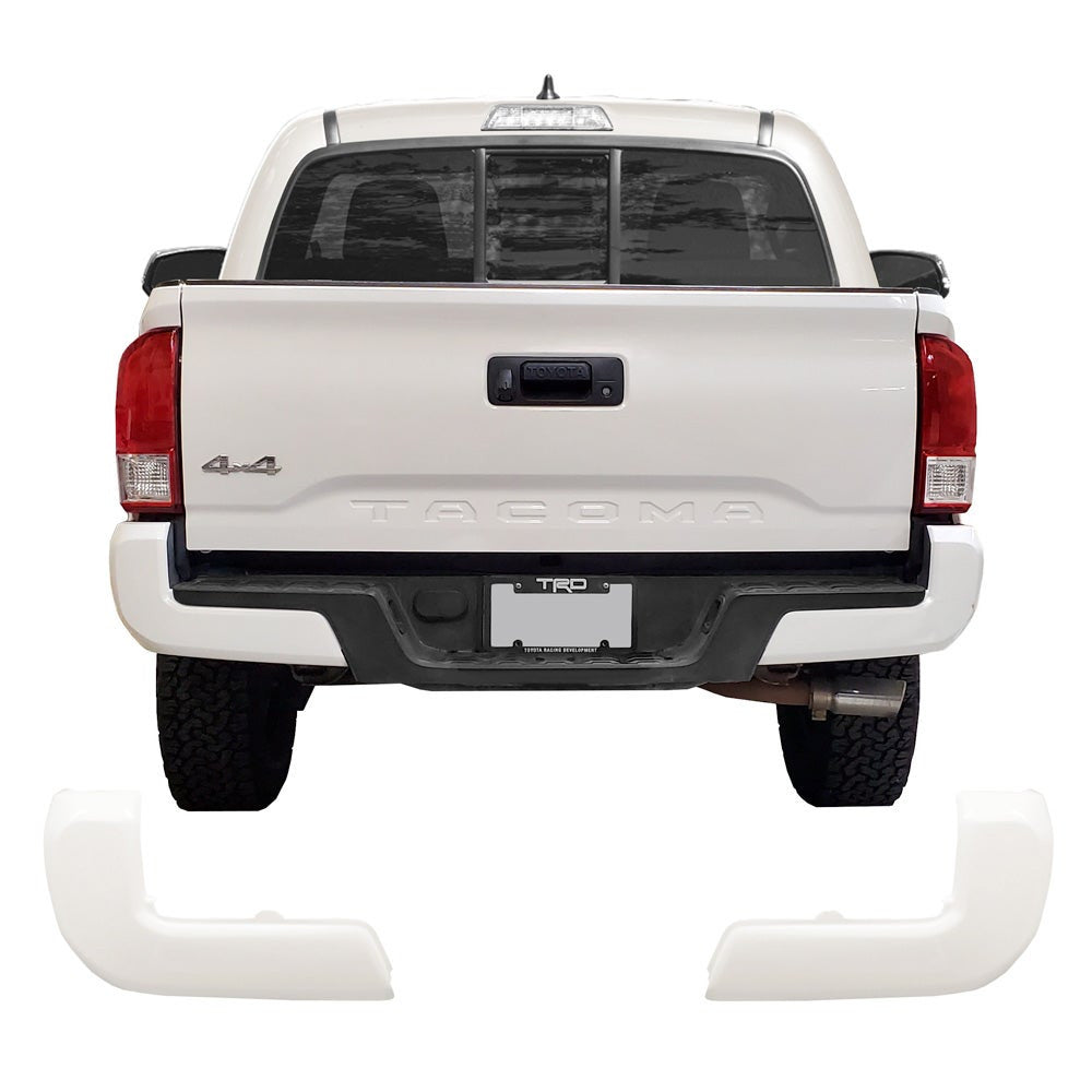 Rear Bumpershellz™ for Chrome Delete Truck Bumper Caps for 2016–2023 Toyota Tacoma