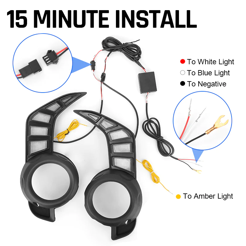 Led Fog Light Trim Bezel for 2014–2025 Toyota 4Runner