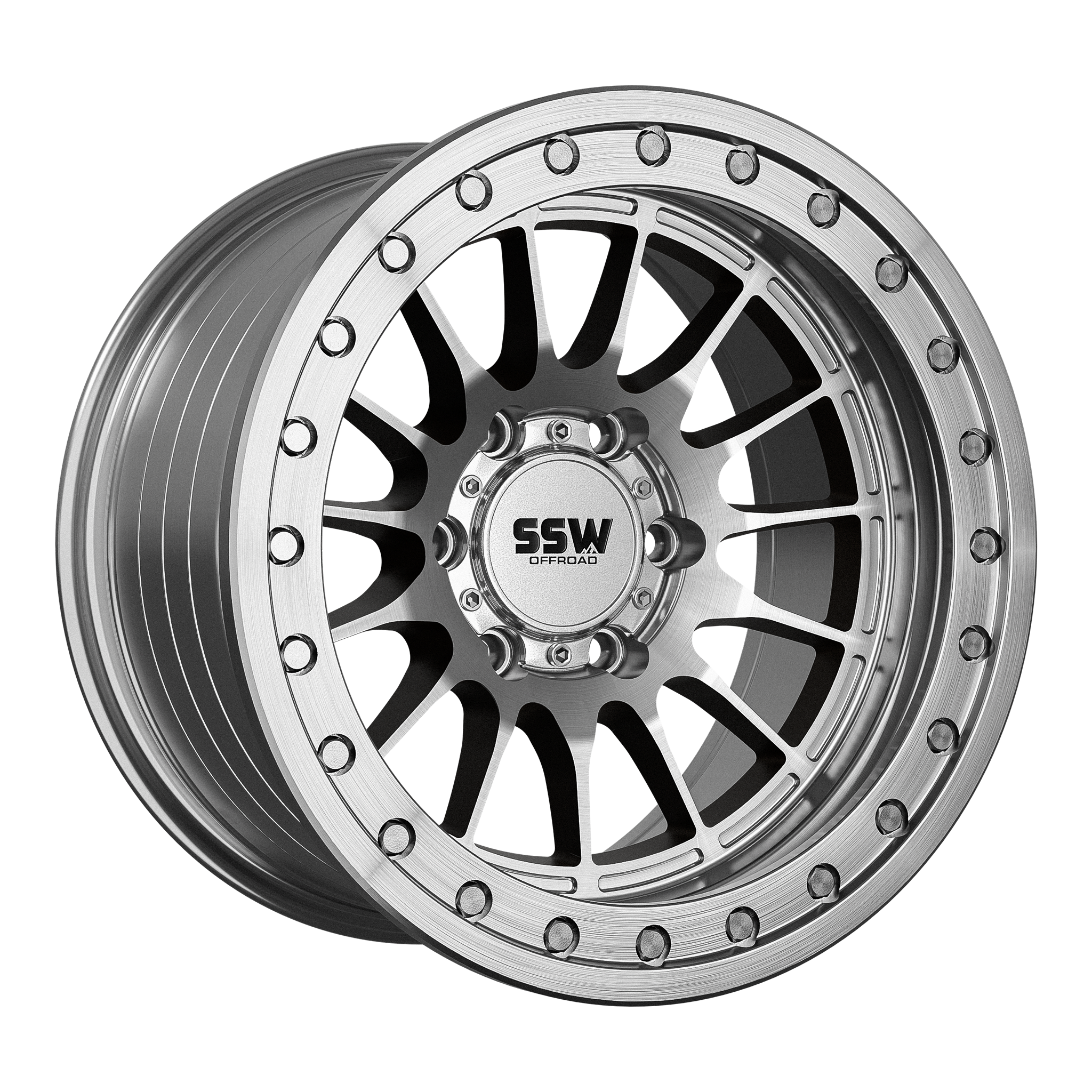 Beadlock Dakar / Machined Silver / 17x9.0 -25