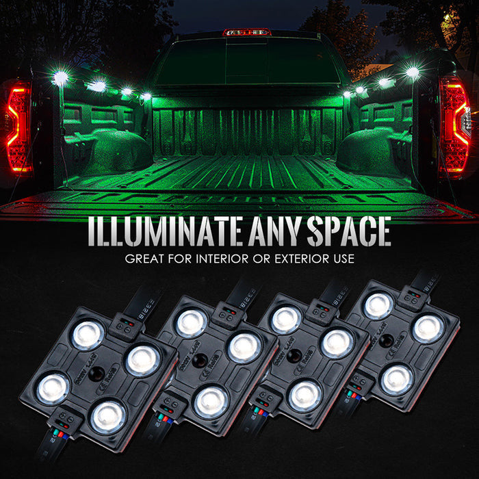 8 RGB Led Light Pod Set with Remote Control Replacement for 1995-Older Toyota Tacoma