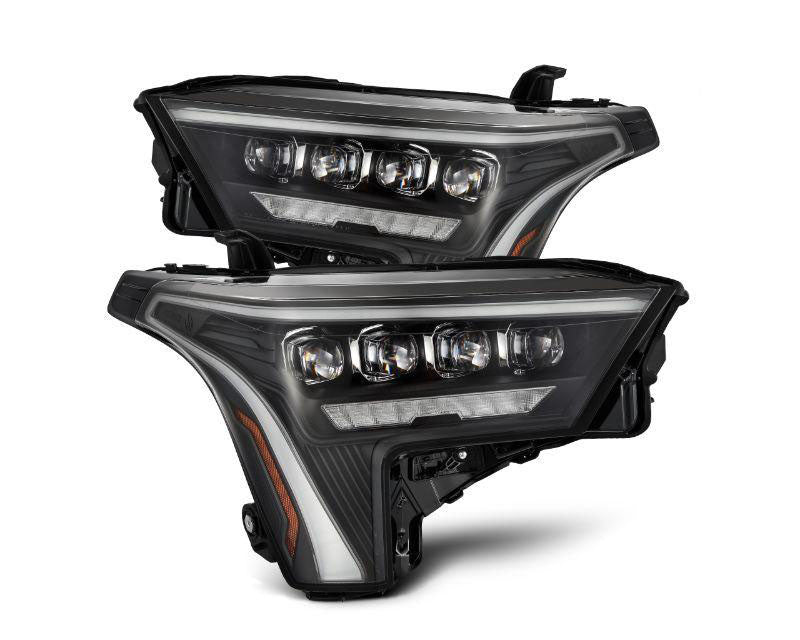 NOVA Series Projector Headlights Black with White DRL Alpharex for 2022–2023 Toyota Tundra