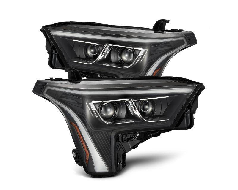 LUXX Series Projector Headlights Black with White DRL Alpharex for 2022–2023 Toyota Tundra