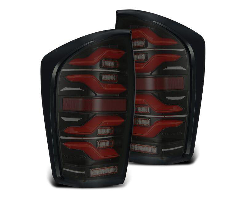 LUXX-series Led Tail Lights Black Red Alpharex for 2016–2021 Toyota Tacoma