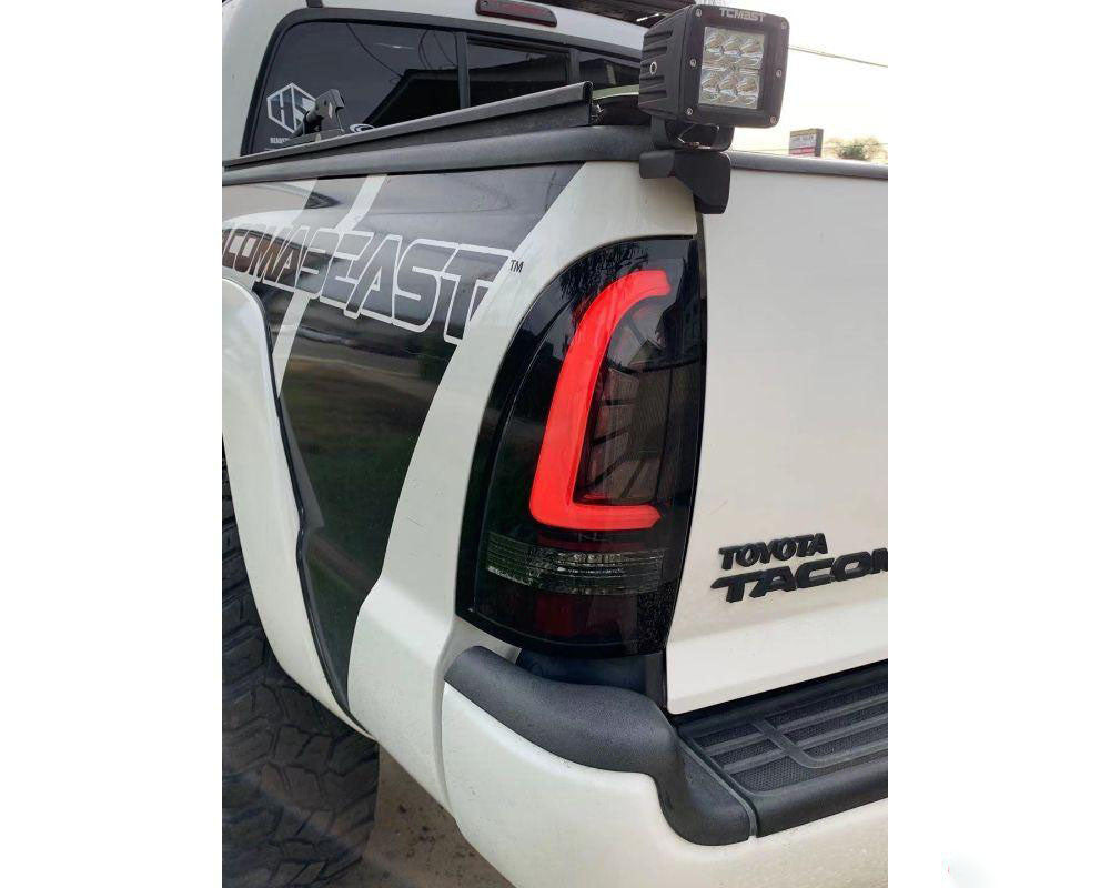 Pro-series Tail Lights Jet Black Alpharex for 2005–2015 Toyota Tacoma