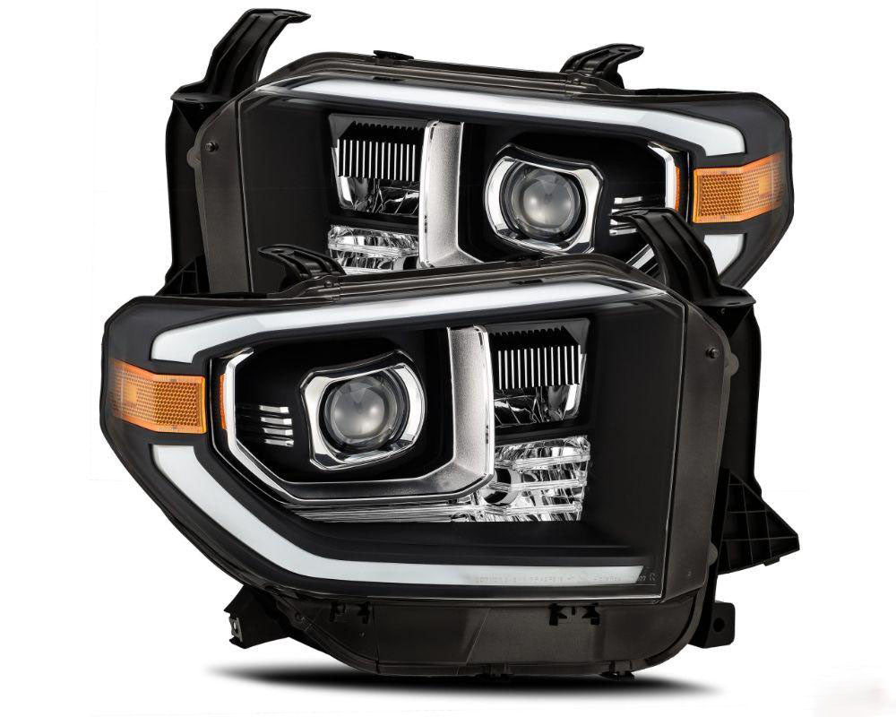LUXX Led Projector Head Lights Black Alpharex for 2014–2020 Toyota Tundra