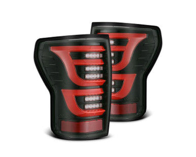 LUXX Series Led Tail Lights Black Red Alpharex for 2007–2013 Toyota Tundra