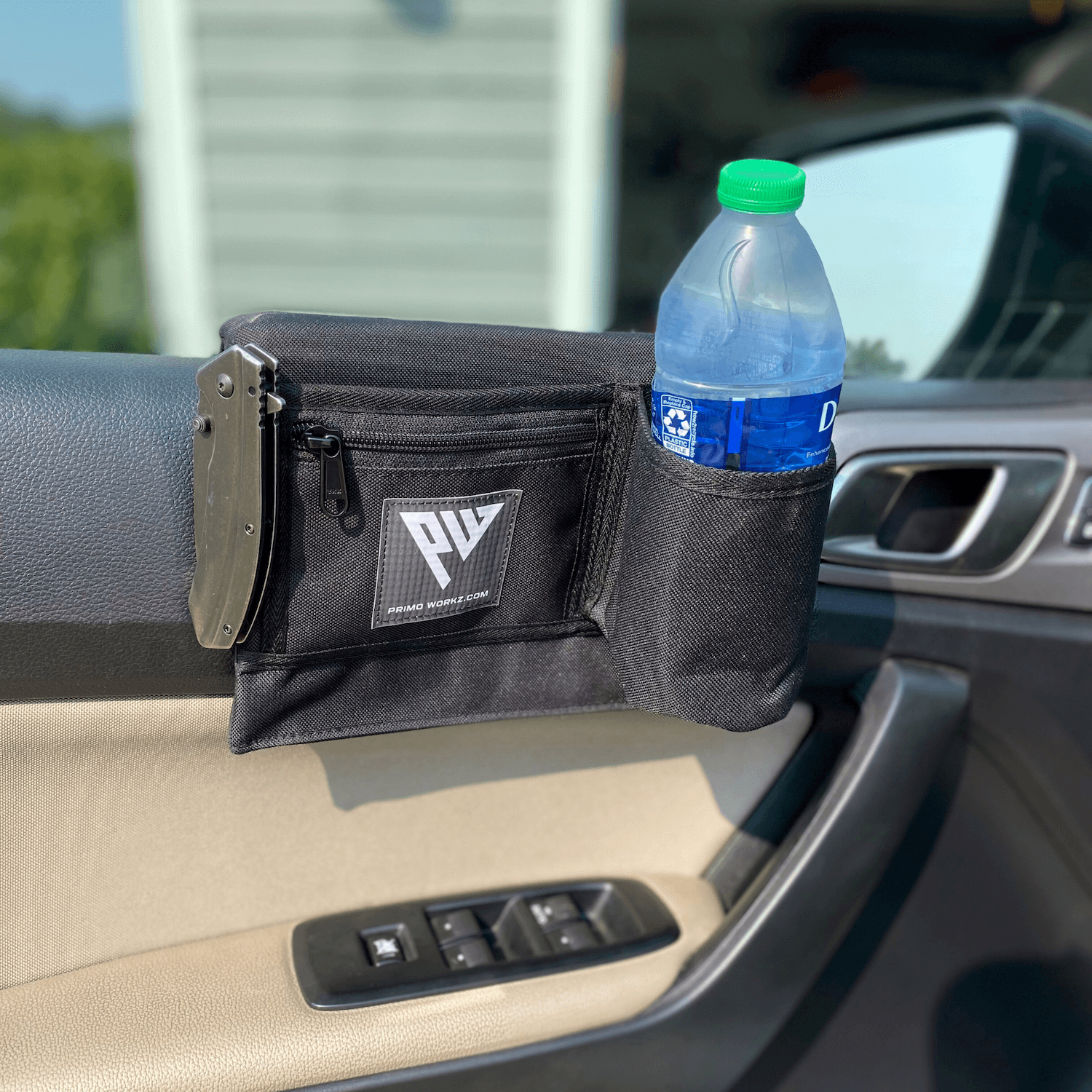 Armrest - with Cupholder - Black Canvas - Driver Side