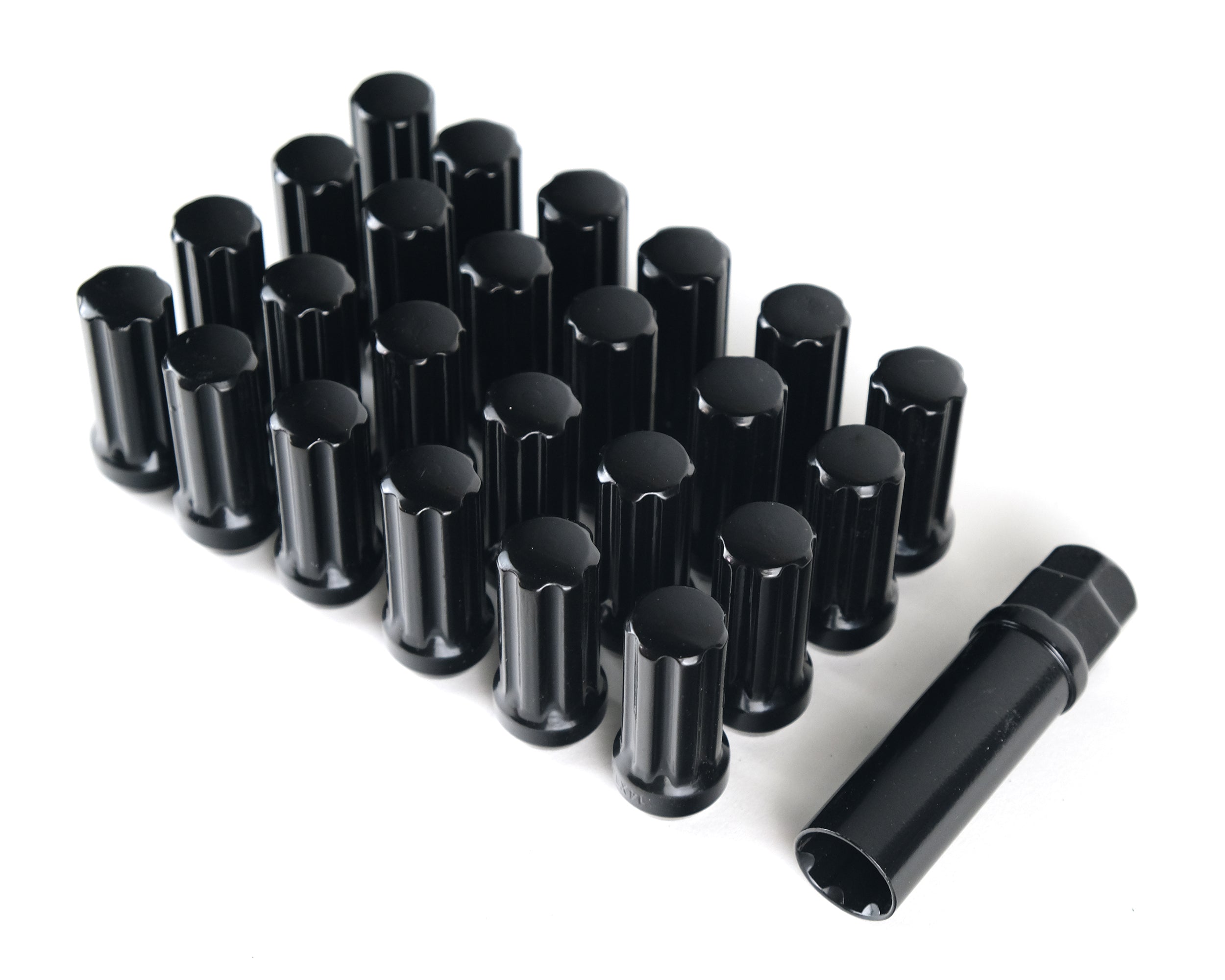 Falcon Wheels M14x1.5 Spline Lug Nut withkey 24pc
