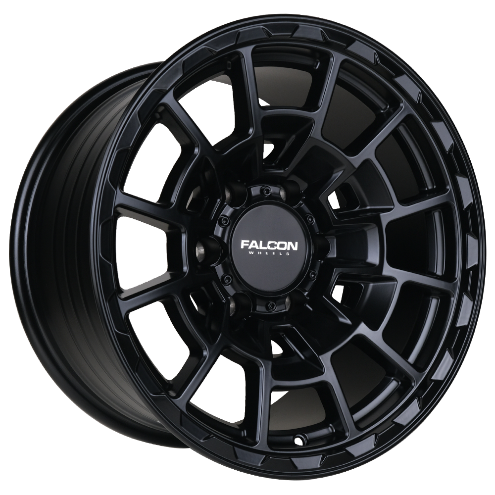 Falcon Wheels T4 Spyder - Matte Black 17x9