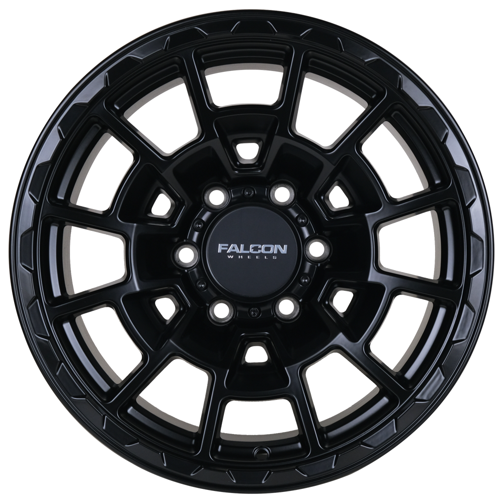 Falcon Wheels T4 Spyder - Matte Black 17x9