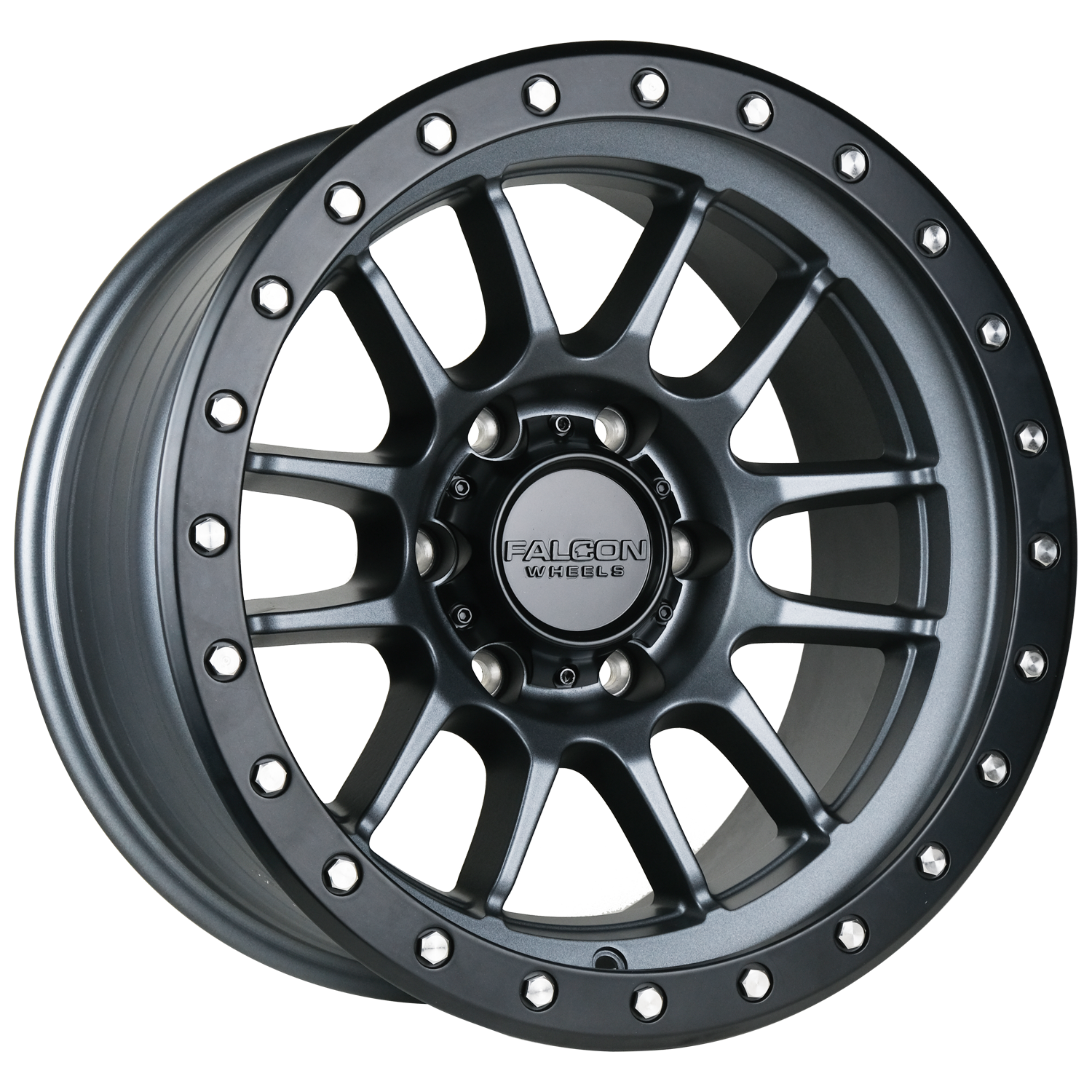 Falcon Wheels T7 - Matte Gunmetal 17x9
