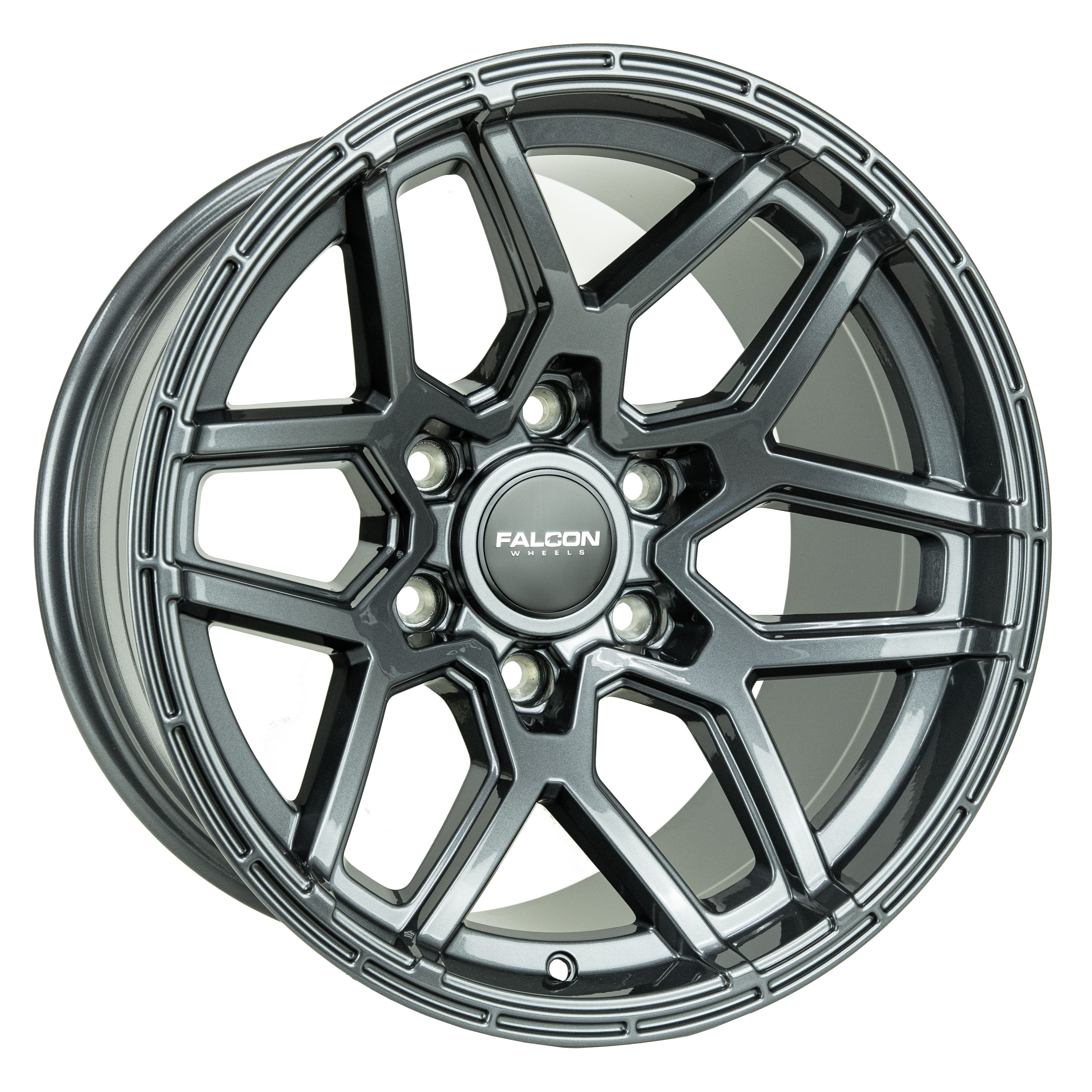 Falcon Wheels T9 Atlas -gloss Gunmetal 17x9