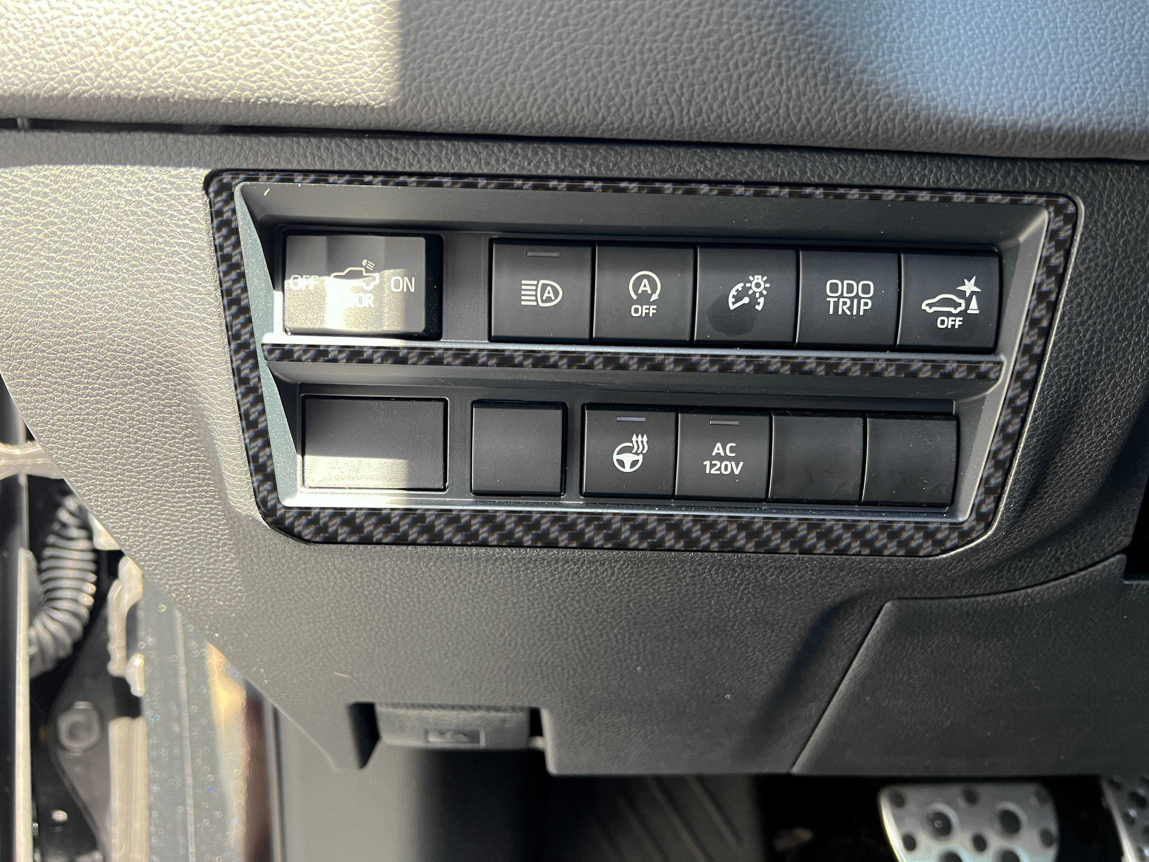 Dim Switch Panel Accent Overlays Fits 2022-2025 Toyota Tundra & 2023-2025 Toyota Sequoia