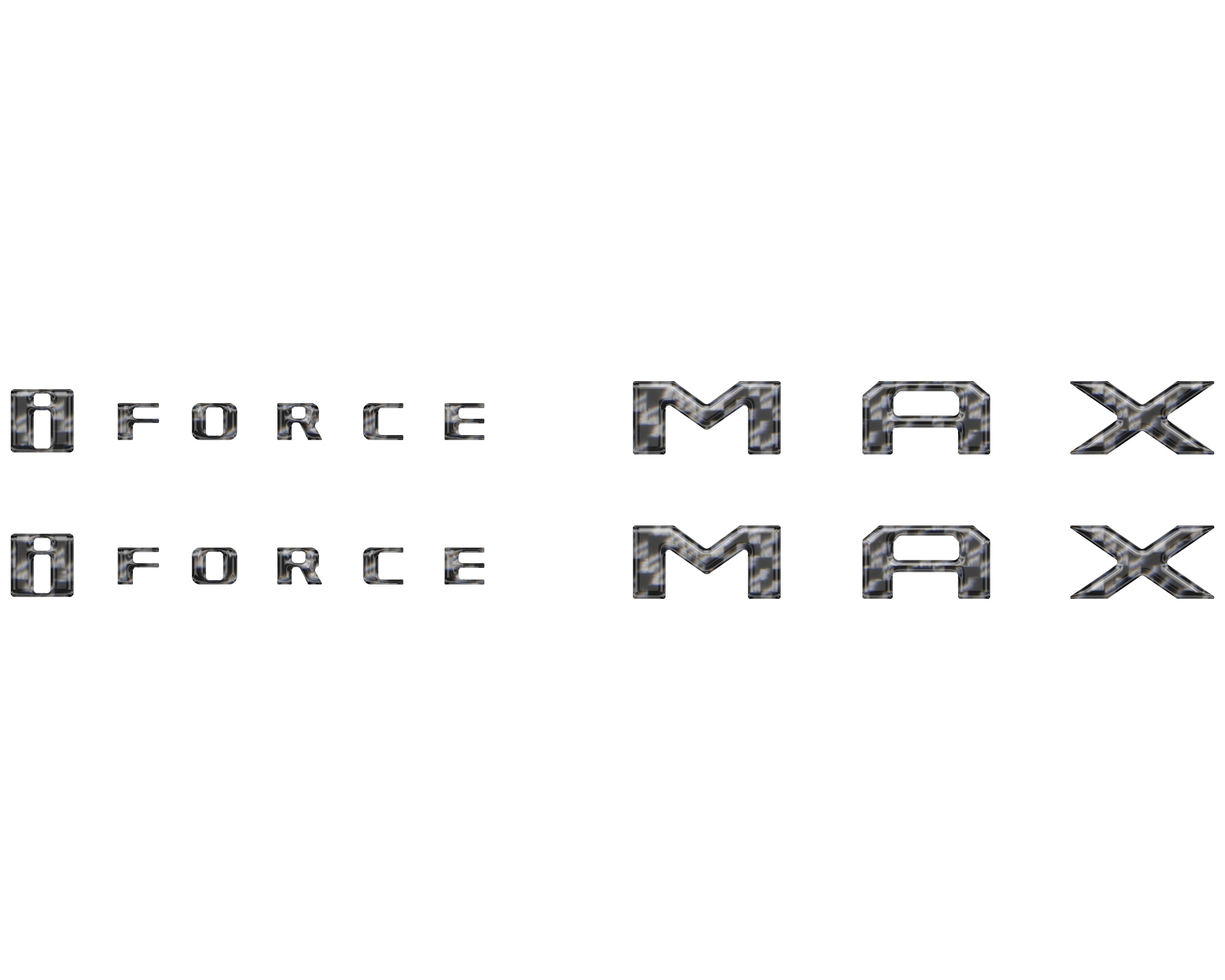 I Force Max Hood Louver Letter Overlays Fits 2022-2025 Toyota Tundra