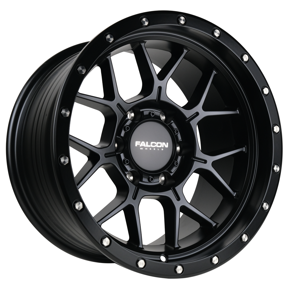 Falcon Wheels TX - Titan Matte Black 17x9