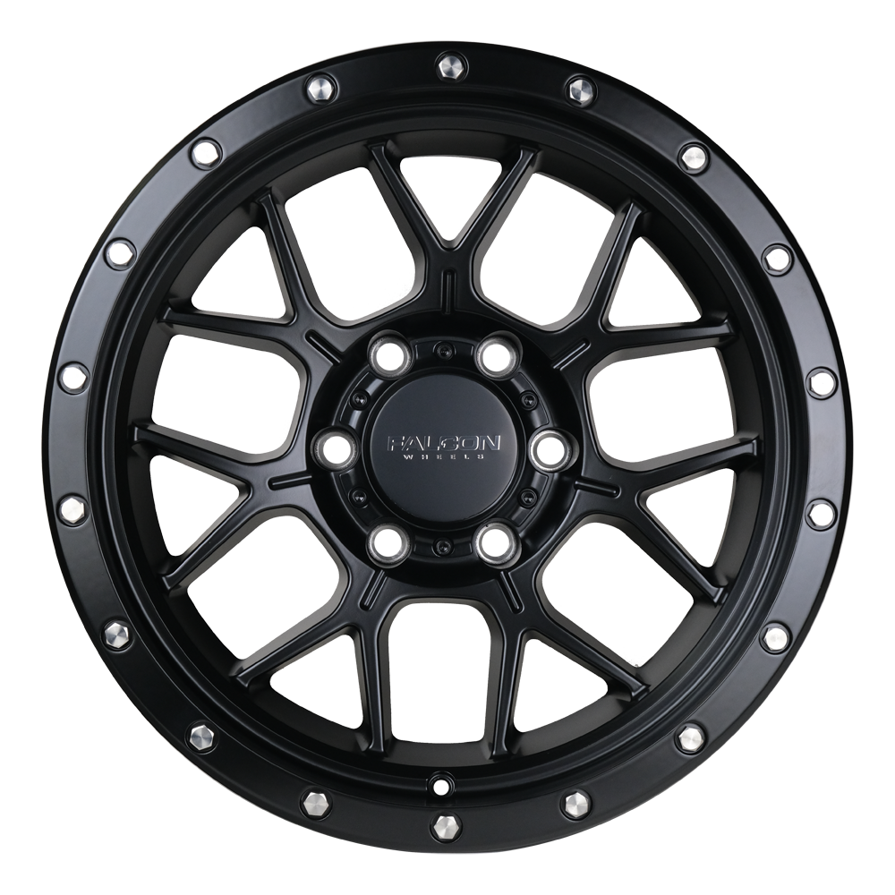 Falcon Wheels TX - Titan Matte Black 17x9