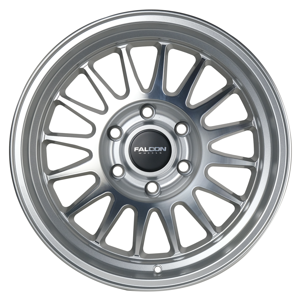 Falcon Wheels TX2 - Stratos Silver with Machine Face 17x9