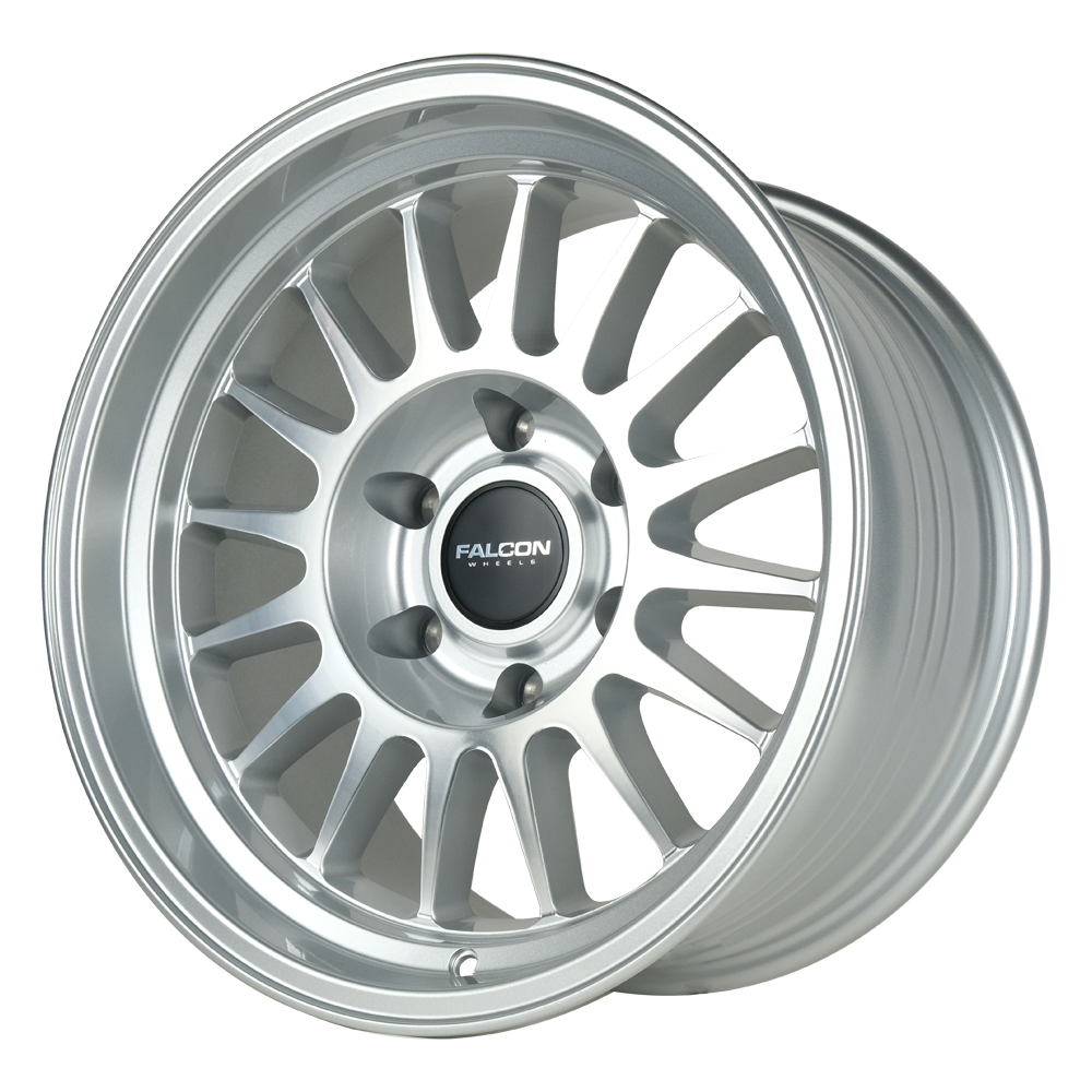 Falcon Wheels TX2 - Stratos Silver with Machine Face 17x9