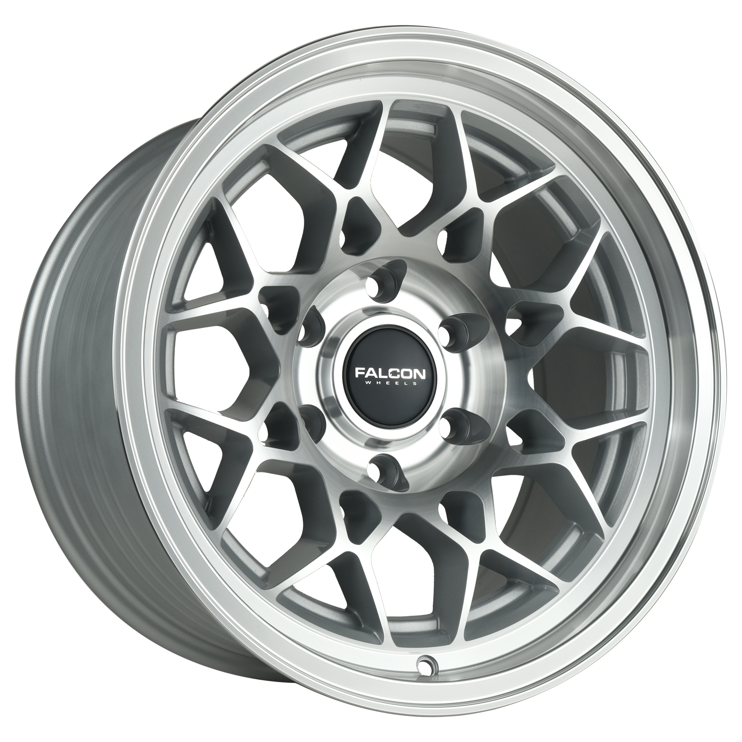 Falcon Wheels TX3 - Evo Silver with Machine Face 17x9