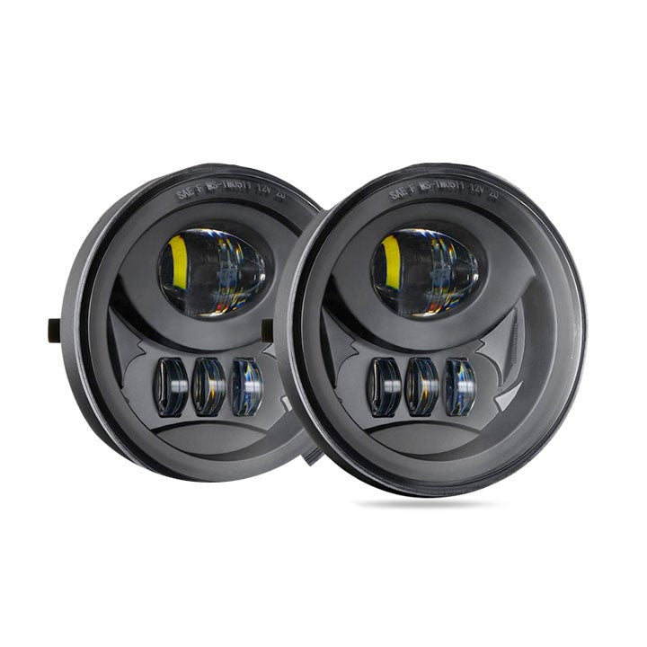 Auxbeam Led Fog Light Assembly Chrome/ Black Out for 2005–2011 Toyota Tacoma