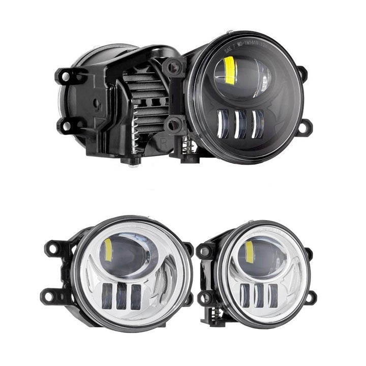 Auxbeam Fog Lamp Replacement Chrome / Black Out for 2016–2013 Toyota Tacoma