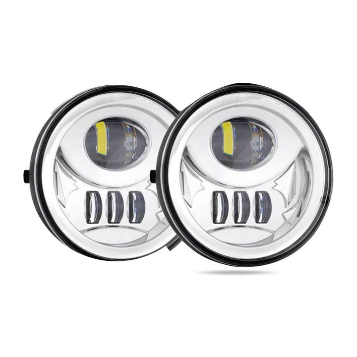 Auxbeam Led Fog Light Assembly Chrome/ Black Out for 2005–2011 Toyota Tacoma