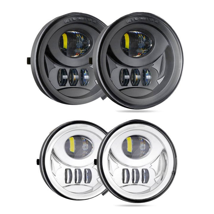 Auxbeam Led Fog Light Assembly Chrome/ Black Out for 2005–2011 Toyota Tacoma
