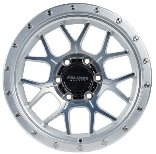 Falcon Wheels TX - Titan Silver with Machine Face 17x9