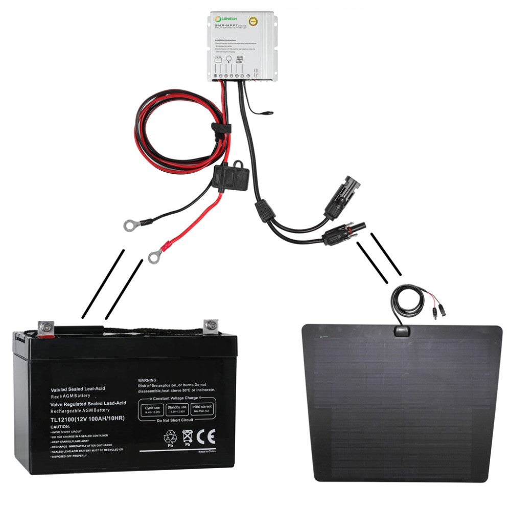 100W 12V Hood Solar Panel for 4th & 2003–2023 Toyota 4Runner