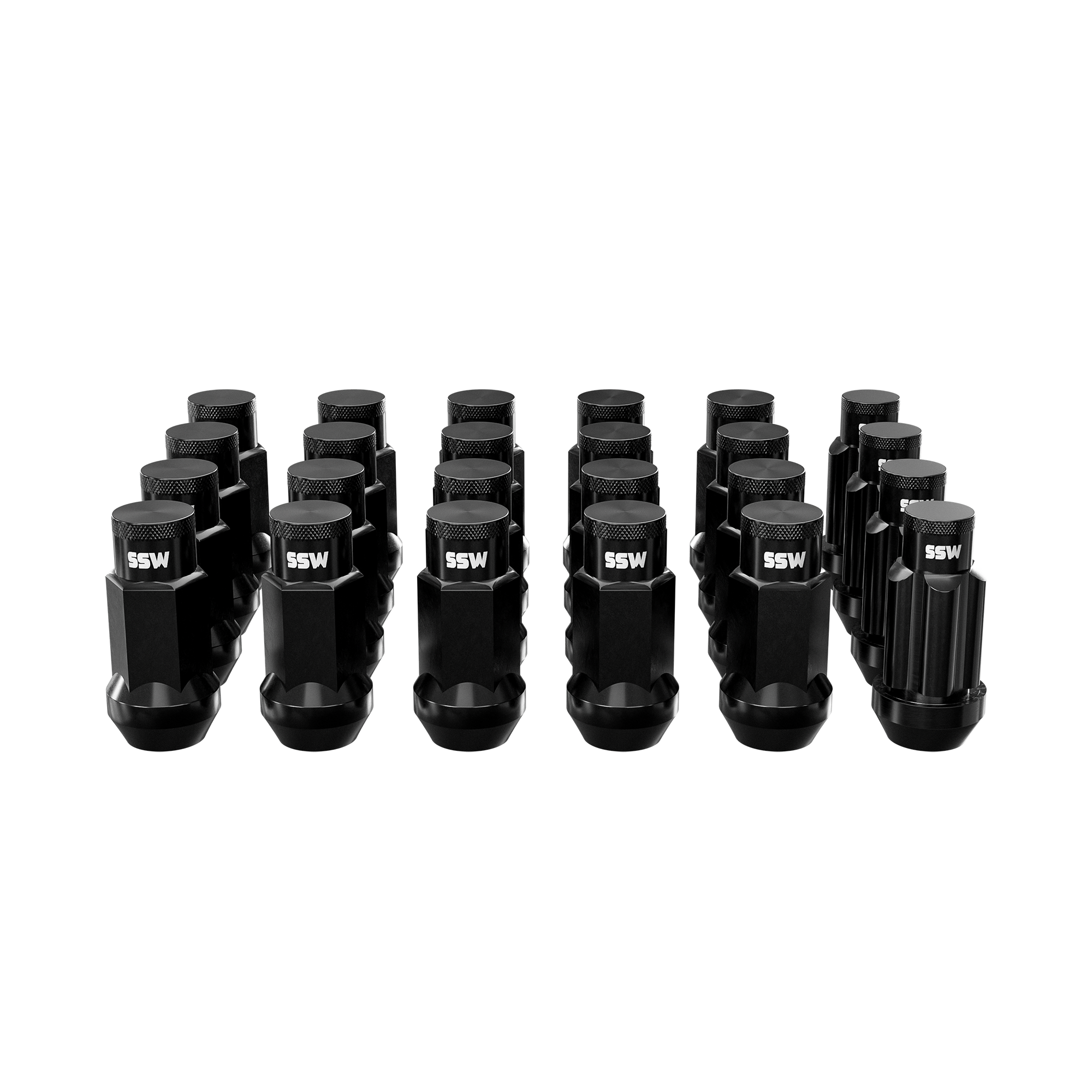 Steel Lug Nuts / Matte Black