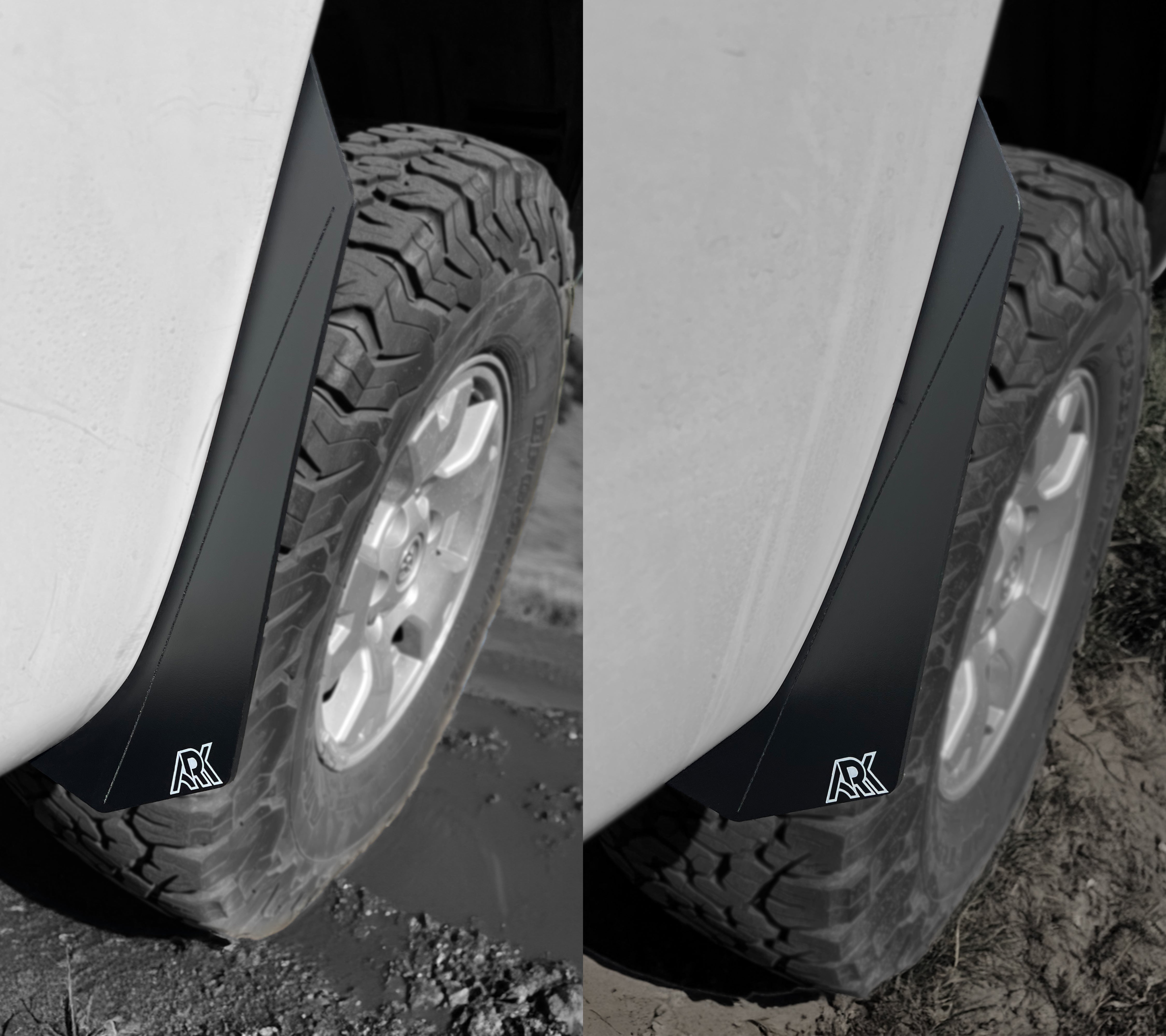 Ark Splash Guards TriXpoly Micro Flares for 2005–2015 Toyota Tacoma