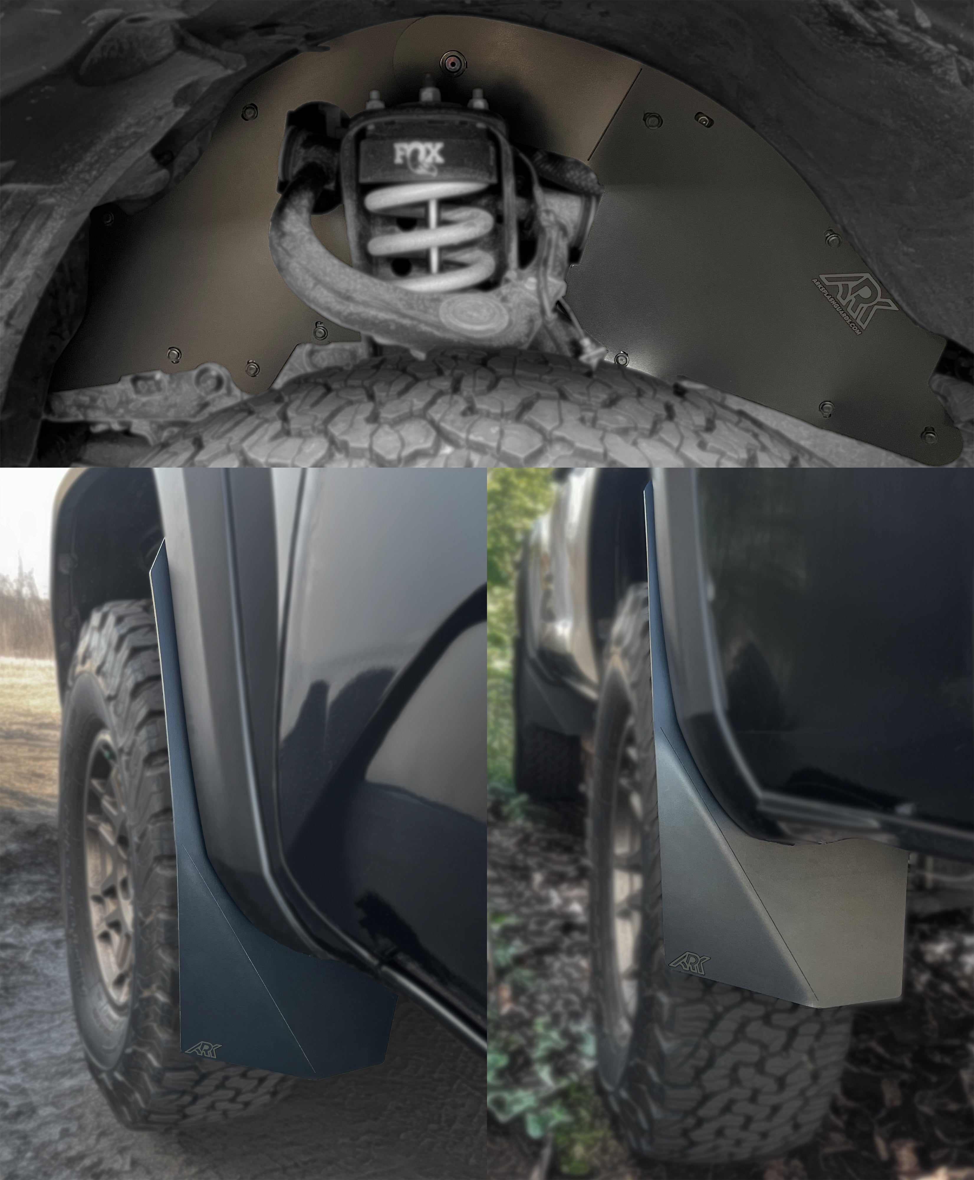Ark Splash Guards TriXpoly Splash Guards & Mudflap Micros for 2016–2023 Toyota Tacoma