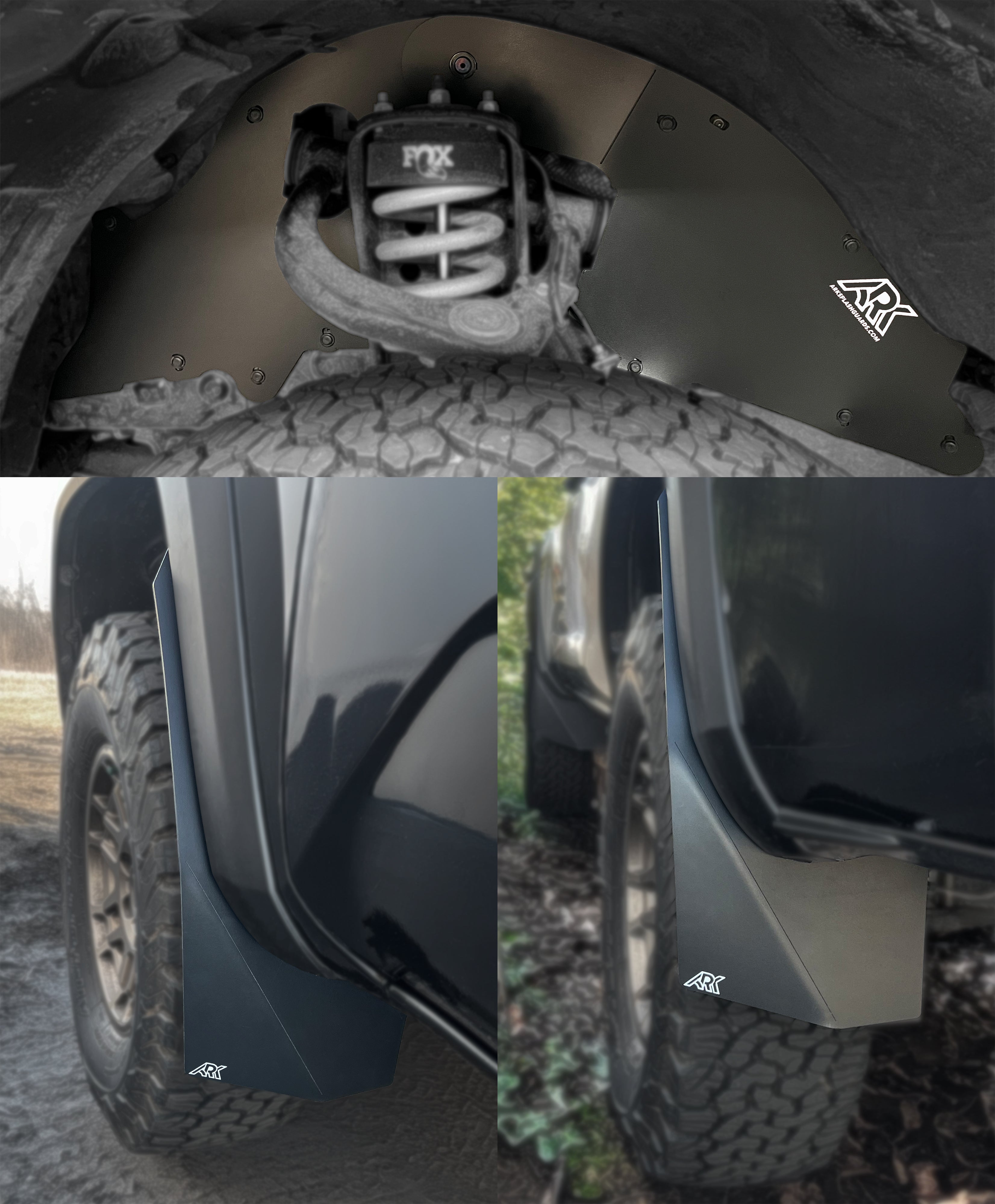 Ark Splash Guards TriXpoly Splash Guards & Mudflap Micros for 2016–2023 Toyota Tacoma