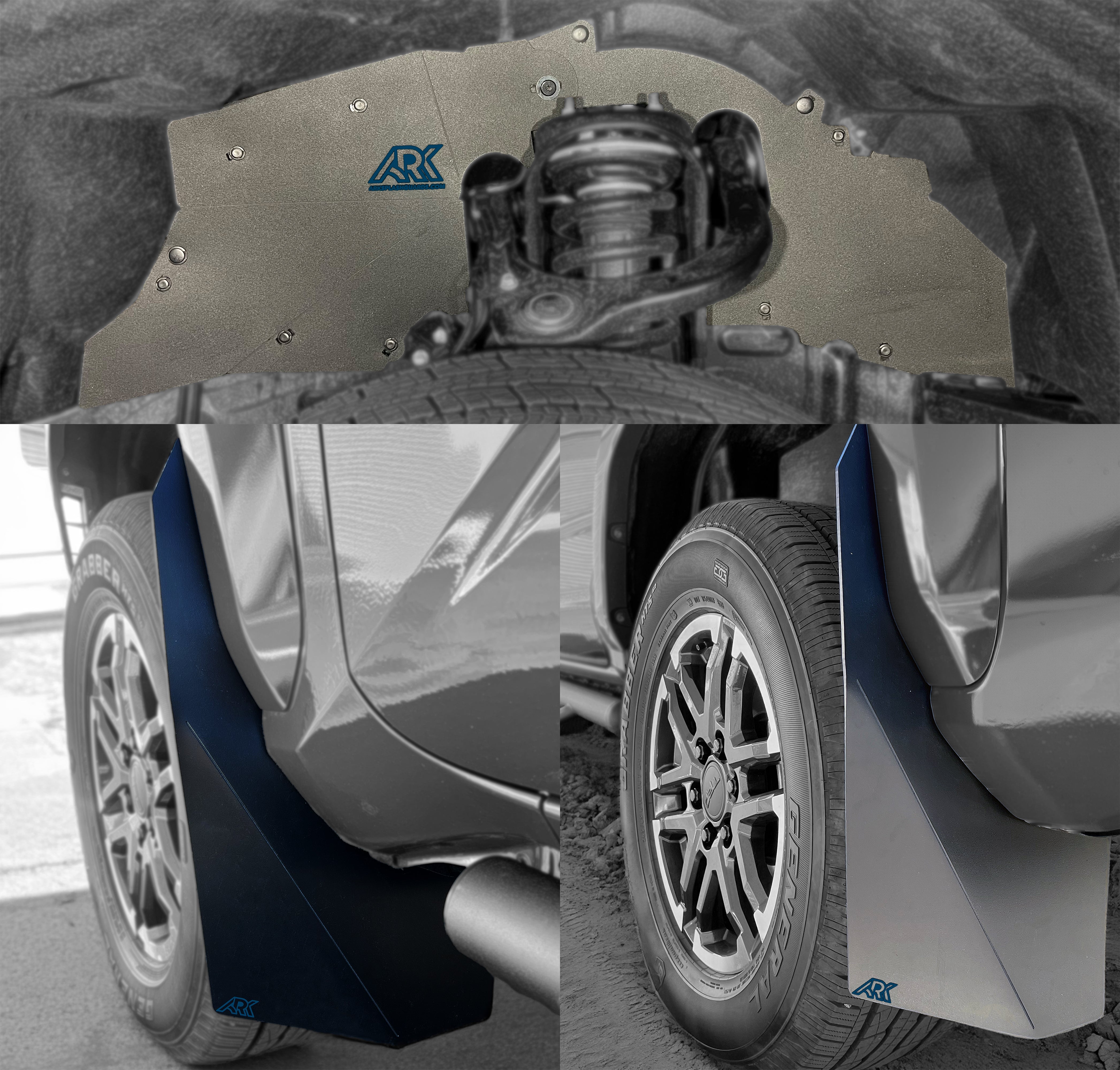 Ark Splash Guards TriXpoly Splash Guards & Mudflap Micros for 2024+ Toyota Tacoma